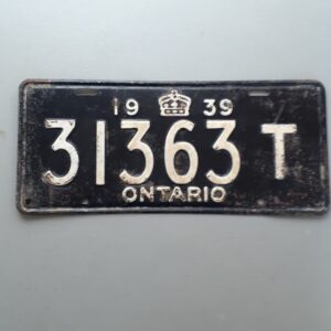 Ontario 1939 Black with White front