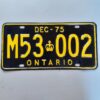 Ontario Dec 1975 Black with Yellow front