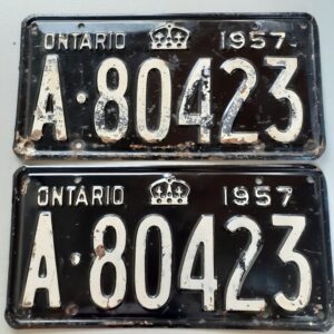 Ontario 1957 Black with white front