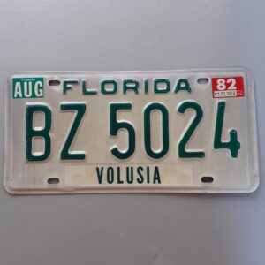 Florida 1982 Sticker Volusia front