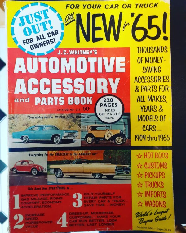 1965 J.C Whitney's Automotive Accessory and Parts Book all new for 65 Magazine